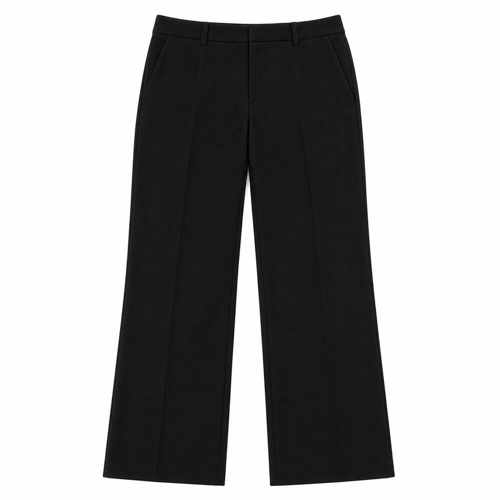 Banana Republic Wool blend Logan Work Pants in Black. Side pockets. Women 10P - Picture 2 of 8